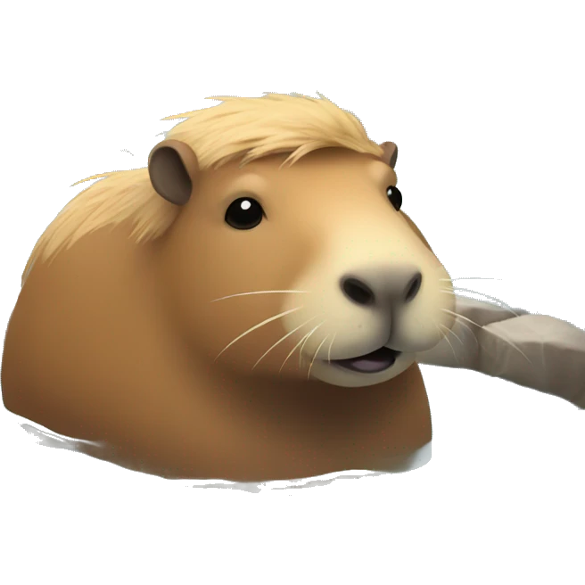 capybara in a hot spring  emoji