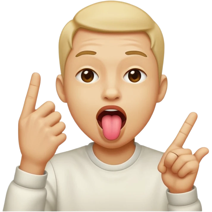 Tongue Out while dabbing ￼ emoji