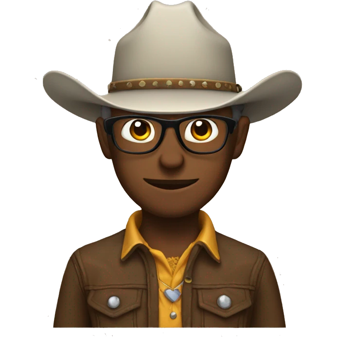 Cowboy with glasses  emoji