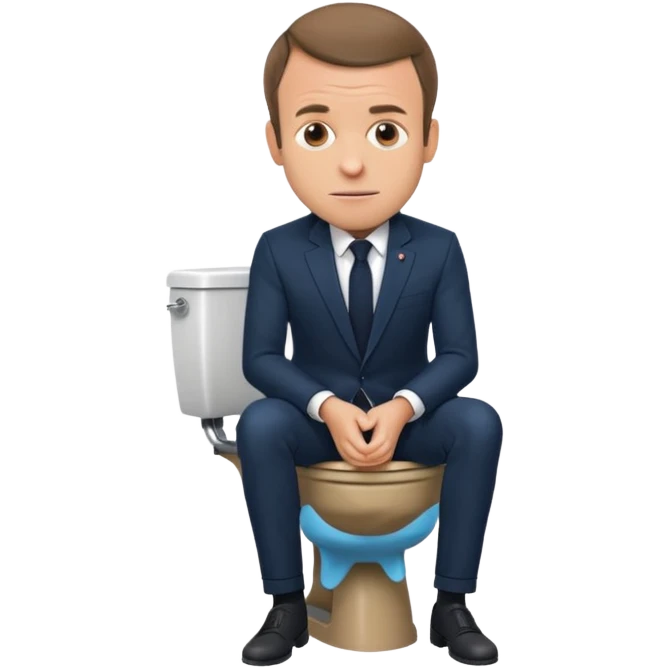 Macron qui fait caca emoji