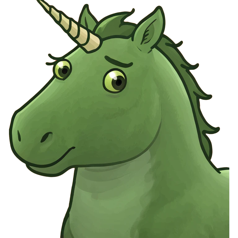 Blind unicorn emoji