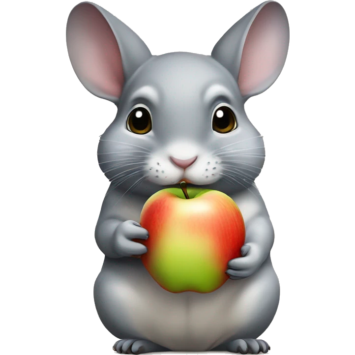Chinchilla eating Apple emoji