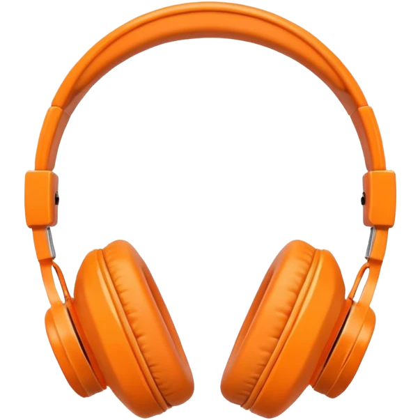 orange headphone emoji