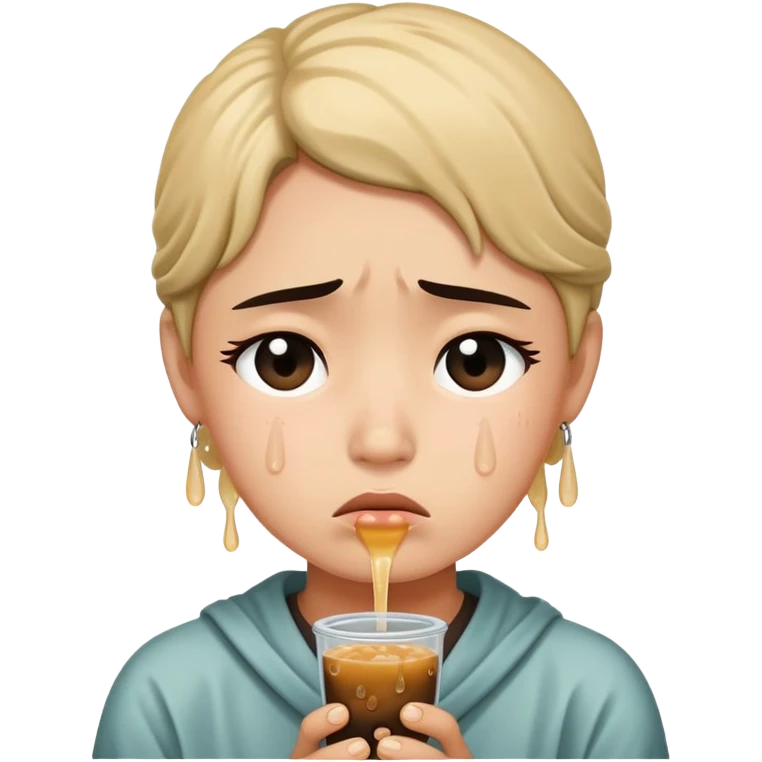 Crying boba emoji