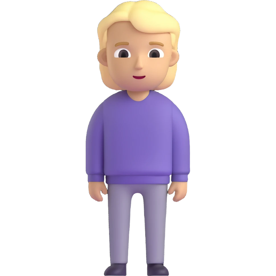 man with blonde hair emoji