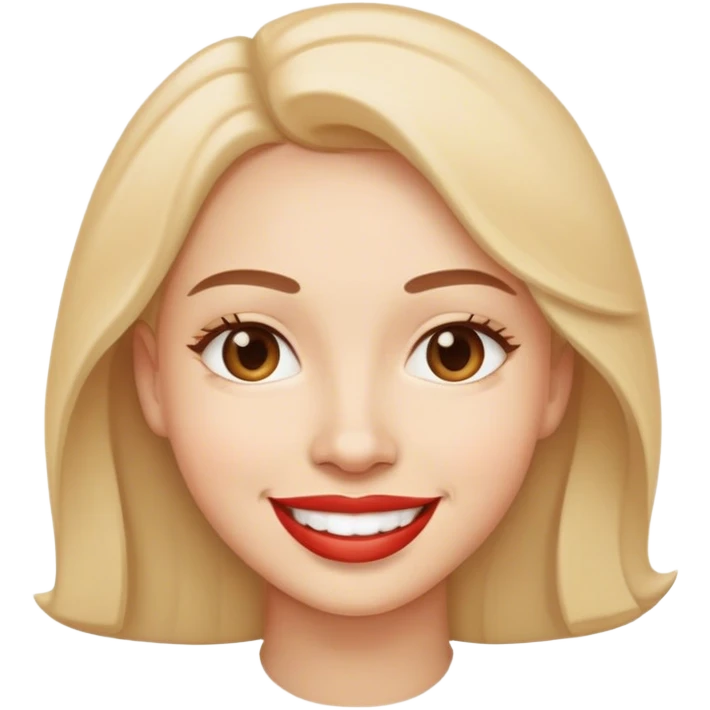 feliz con labios lindos emoji