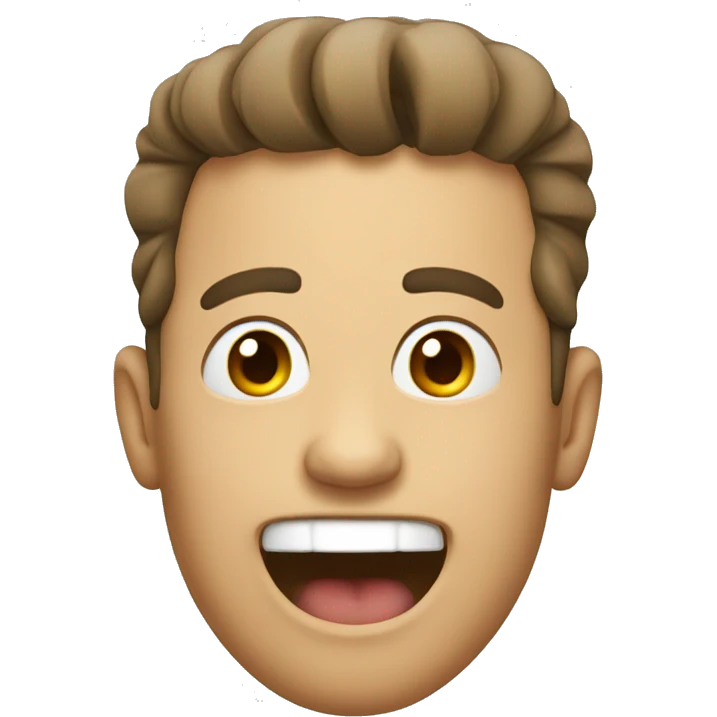 Man waving his tongue around  emoji