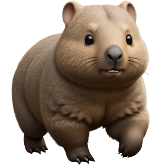 cinematic-wombat-realistic-full-body-waddling-emoji,-stout-muscular-frame-covered-in-coarse-brown-fur,-short-powerful-legs-trotting-determinedly-through-bushland,-round-dark-eyes-filled-with-calm-confidence,-tiny-rounded-ears-twitching-slightly,-strong-digging-claws-visible-on-sturdy-paws,-simplified-yet-realistic-focused-features,-highly-detailed,-glowing-with-a-subtle-earthy-glow emoji