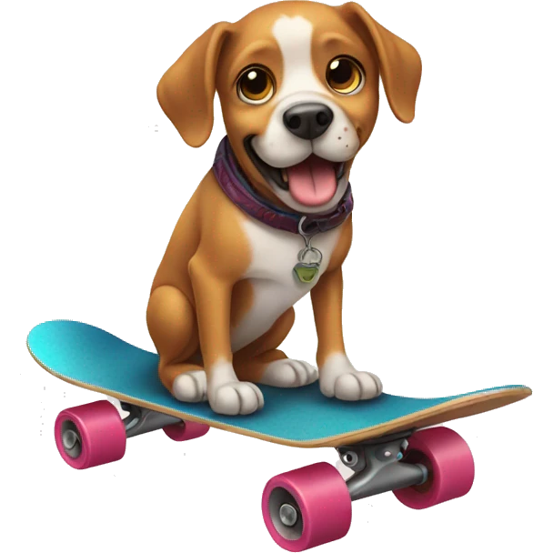Dog on skateboard  emoji