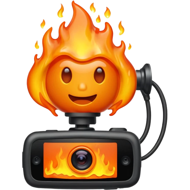 Web Cam on FIRE emoji