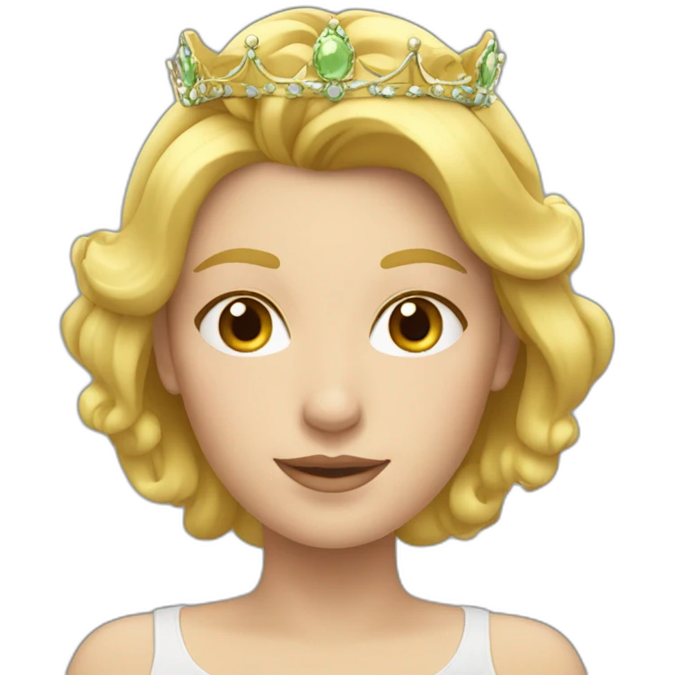 une-femme-blonde-avec-une-couronne- emoji