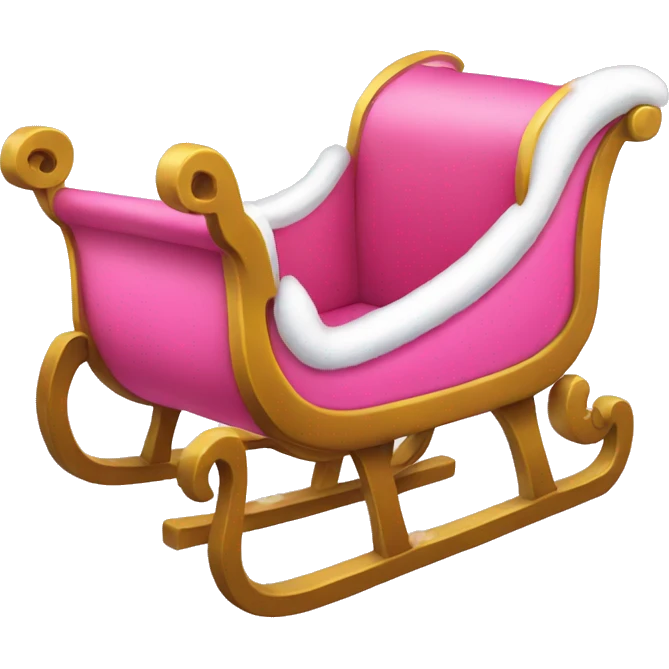 Pink Santa sleigh emoji