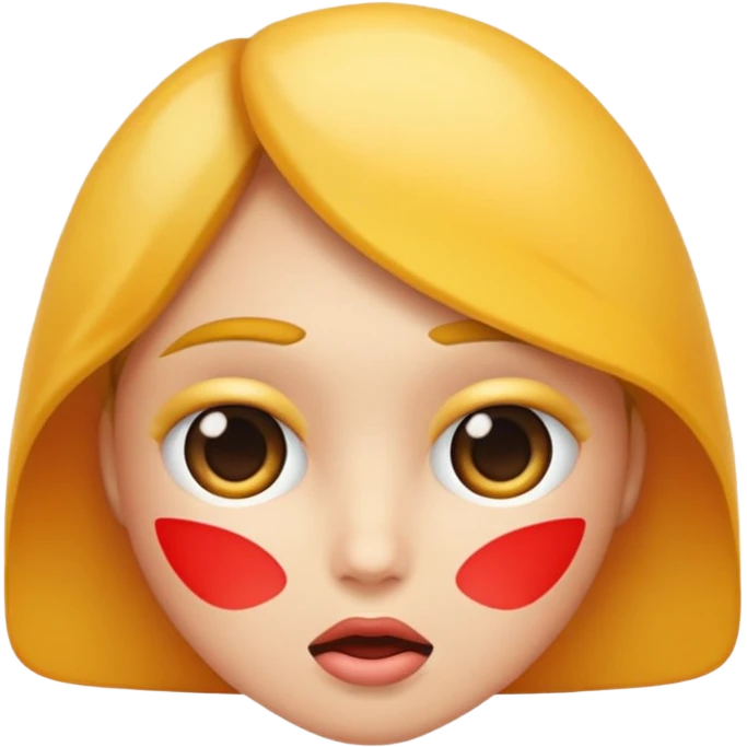 Naked girl playing with semen emoji