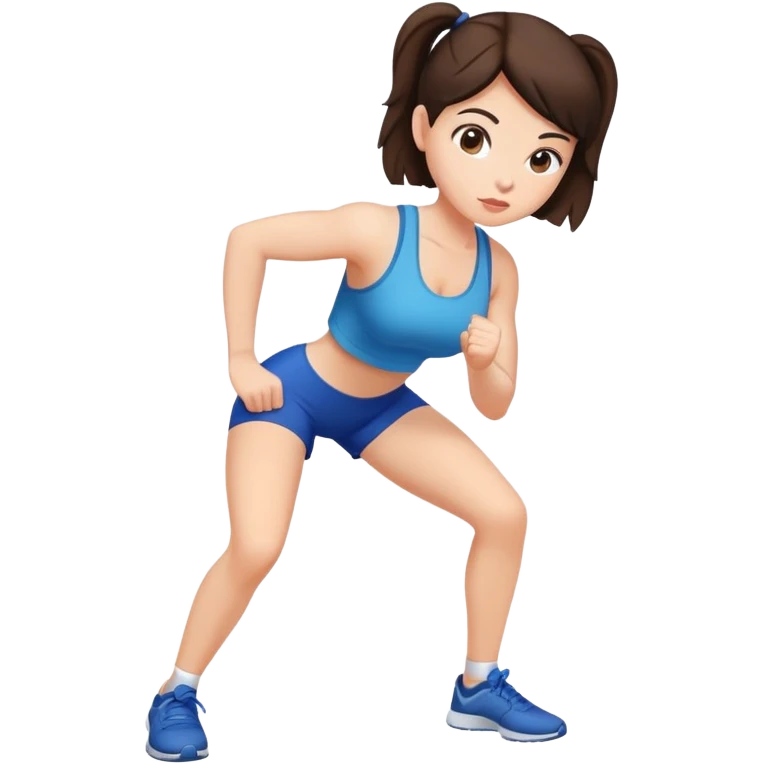 Brunette girl working out incorrectly  emoji
