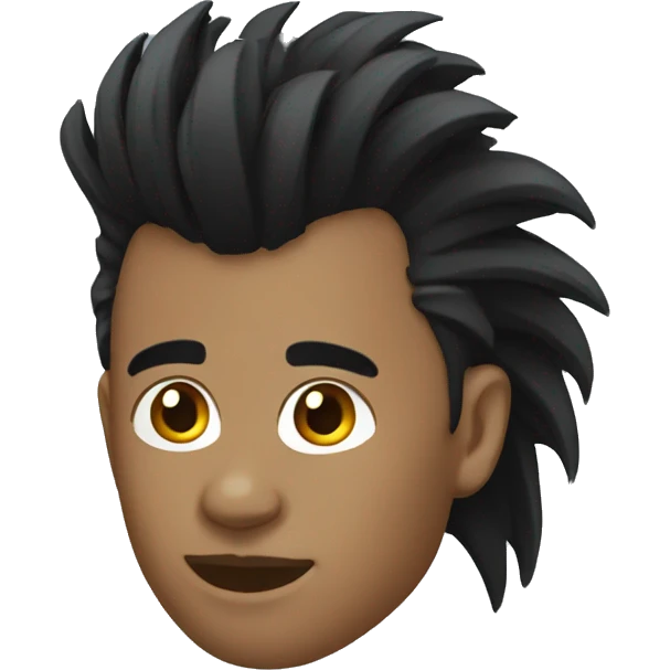 black mohawk hair emoji
