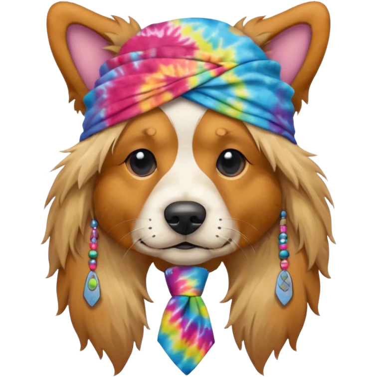 hippie dog emoji