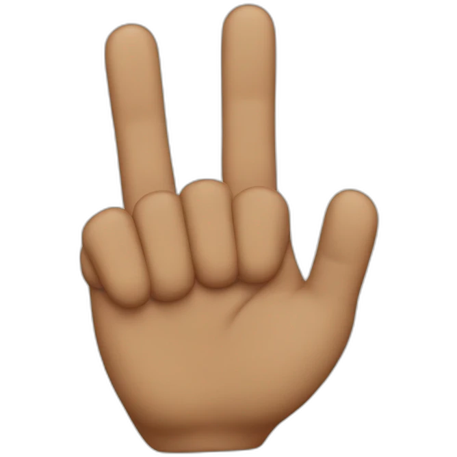 three fingers up emoji