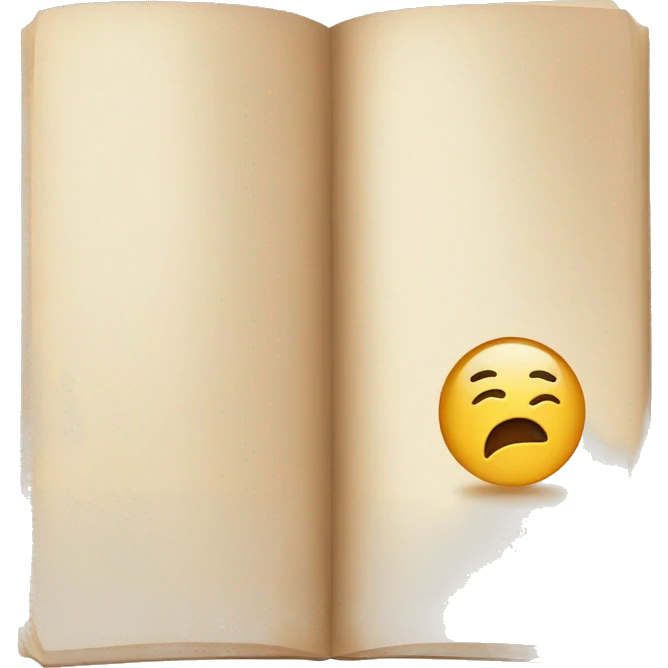 a book with the emotion of embarrassment  emoji