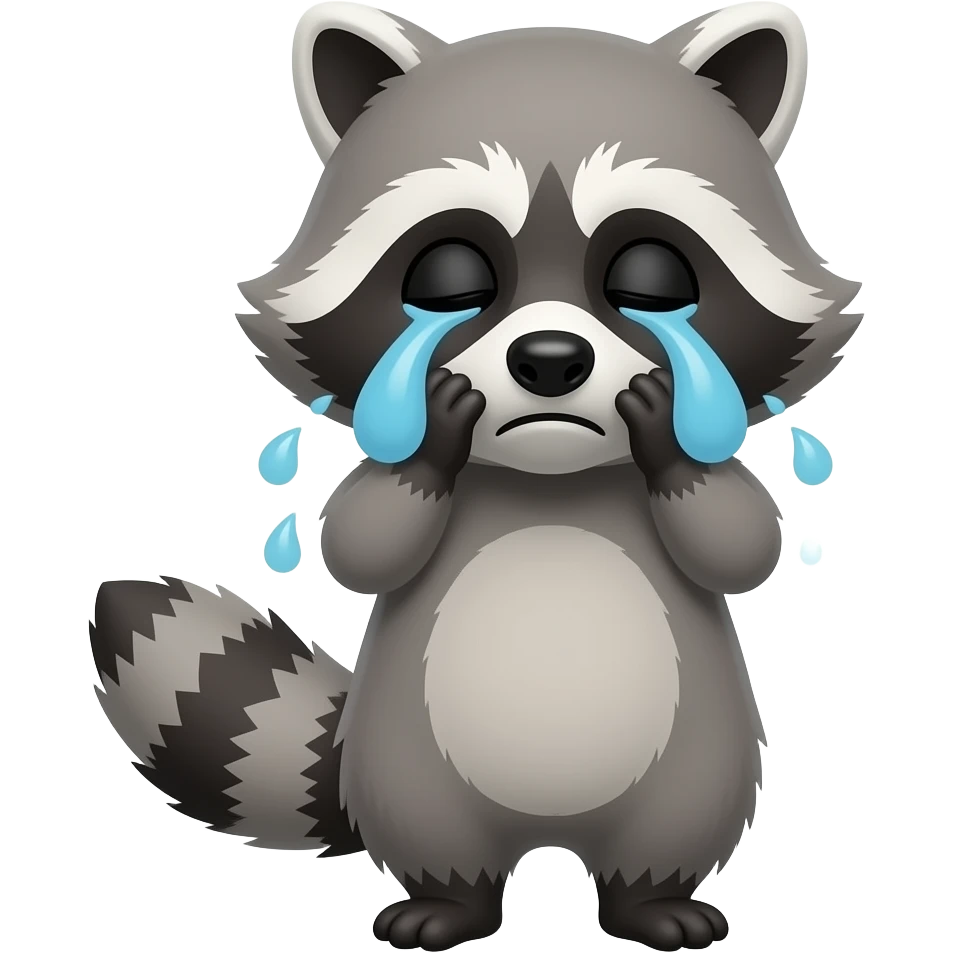 raccoon facepalm emoji