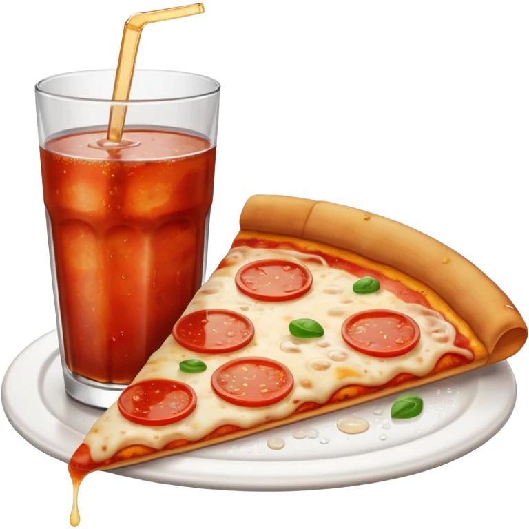 lon nước ngọt và pizza emoji