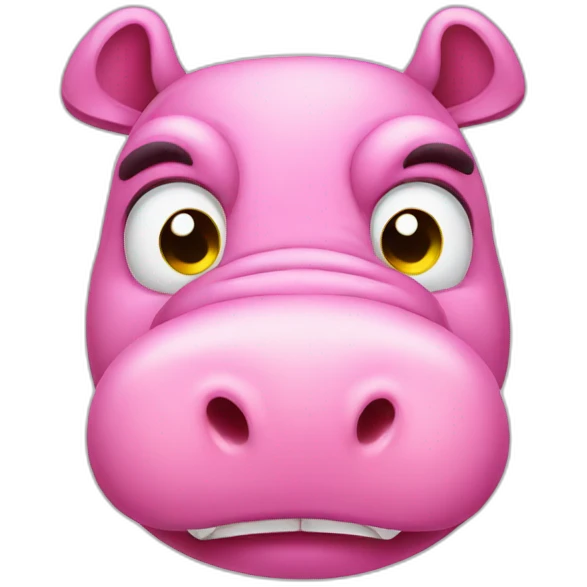 angry pink hippo emoji