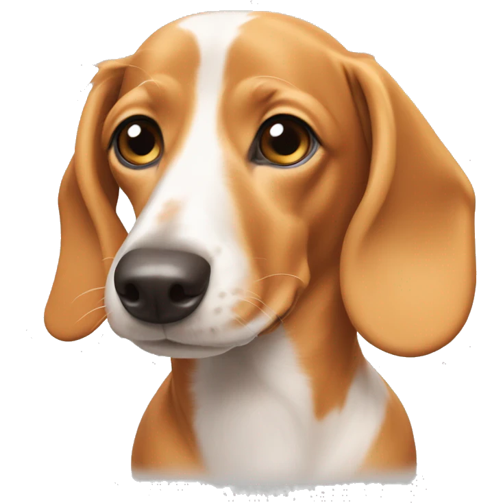 Light orange and white dachshund emoji