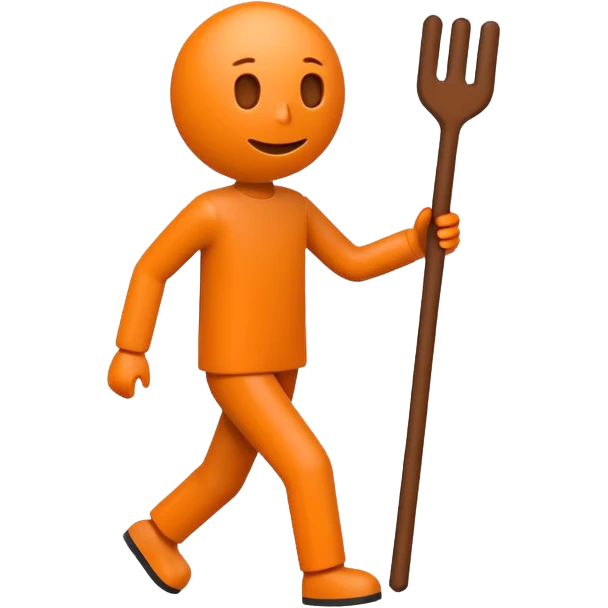 Orenge sticfigüre from alanbecker emoji