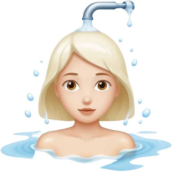 Sexy girl swimming in milk emoji