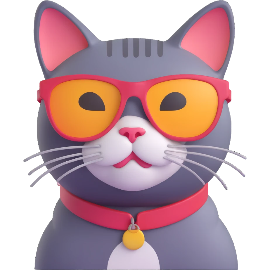 Cat wearing sunglasses emoji