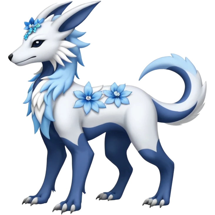 Floral Absol-Amaura-Sergal-fusion-hybrid-Fakemon-animal-creature  emoji