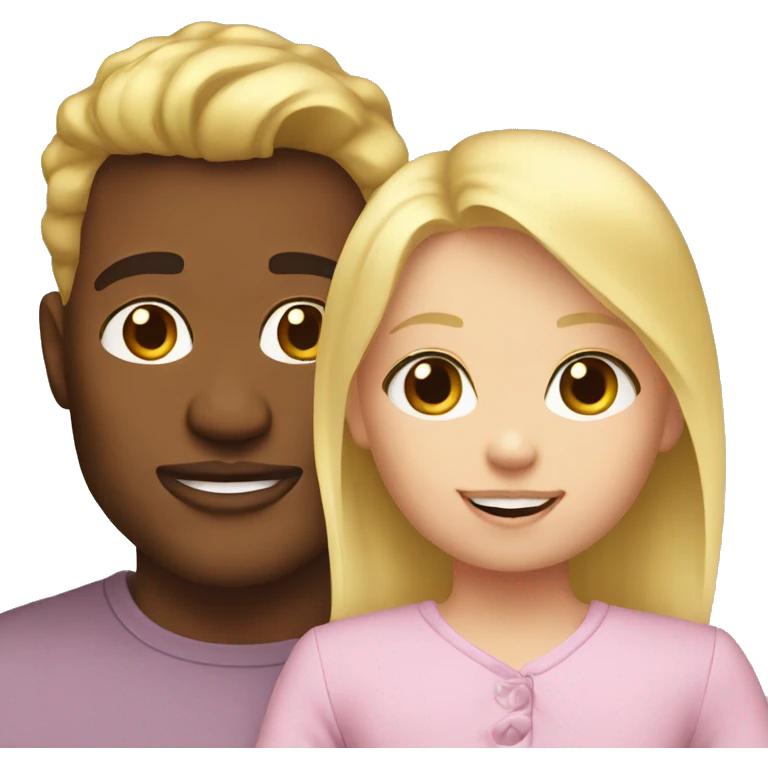 blonde dad and blonde baby girl emoji