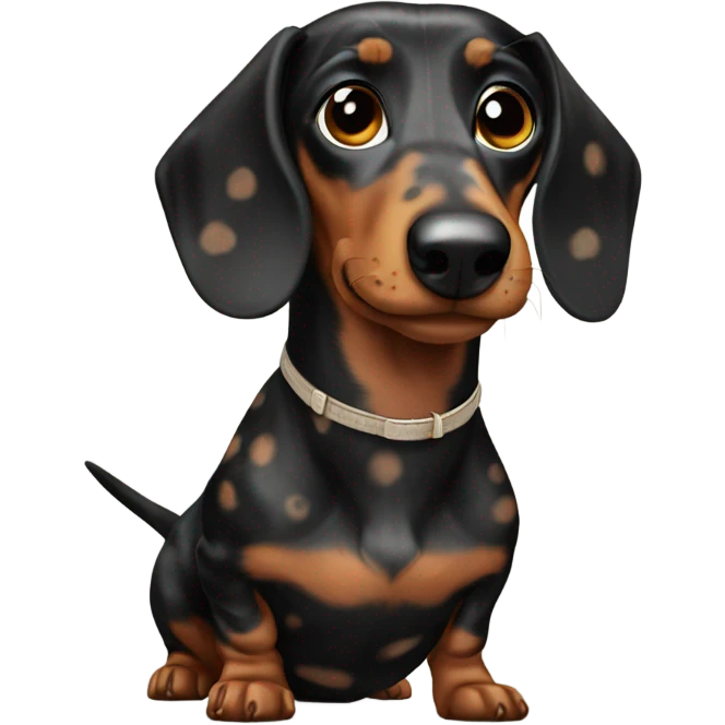 Spotted dachshund emoji