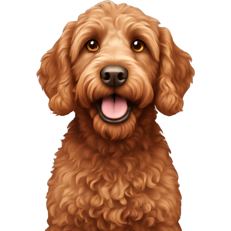 Red labradoodle emoji