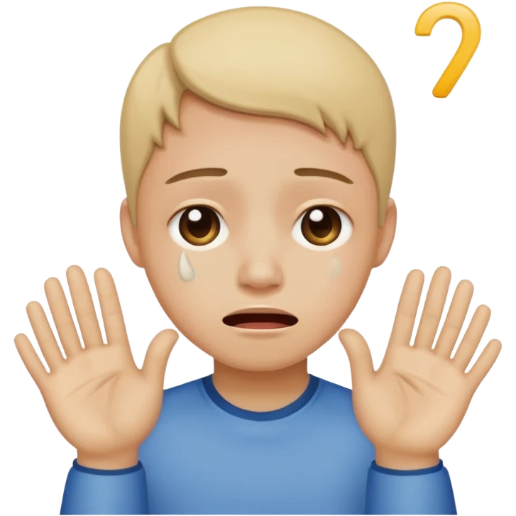 MAke me an emoji of someone crying and holding up the number 67 emoji