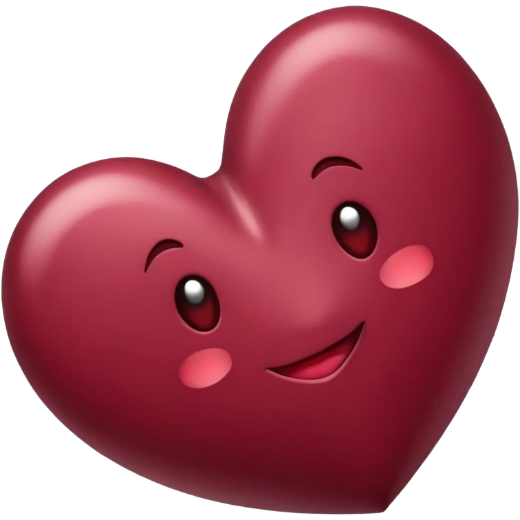 burgundy heart emoji emoji
