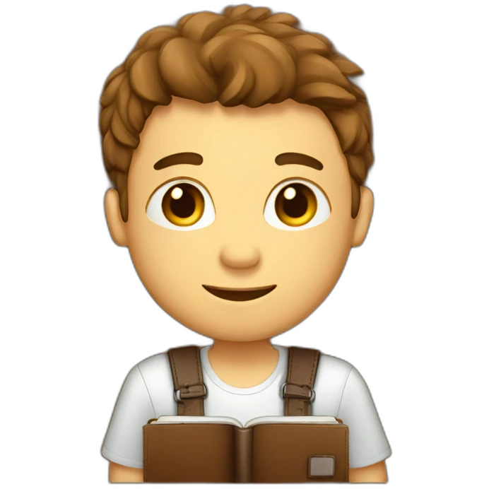 leather notebook for a boy emoji