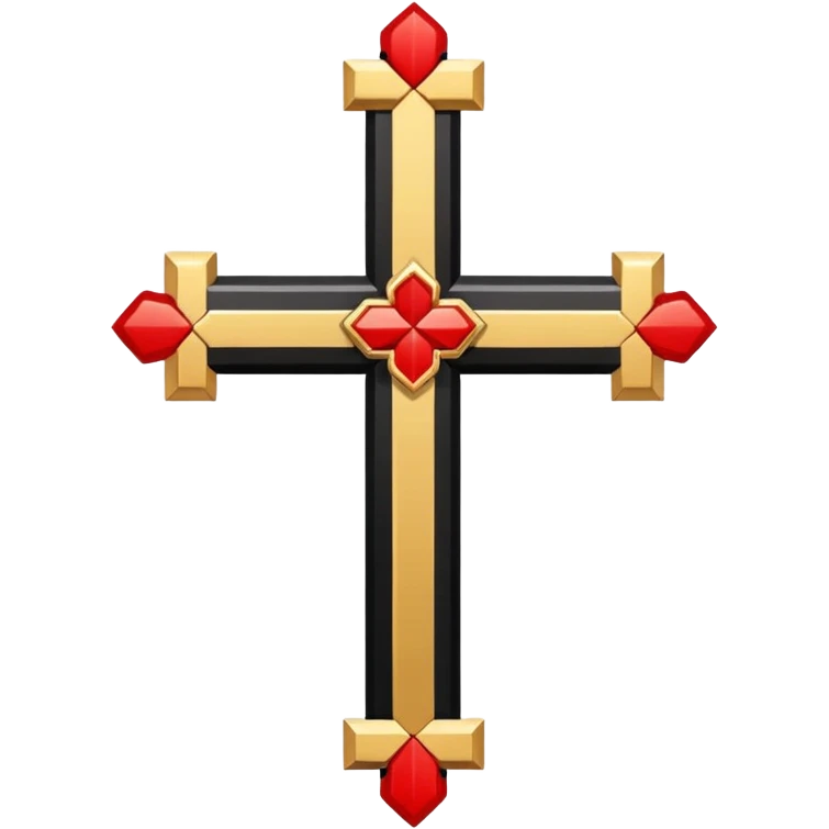 It will be a cross in the middle and four little crosses in between the big cross in the middle and add some colours to it that matches with the flag of the kingdom of jerusalem emoji
