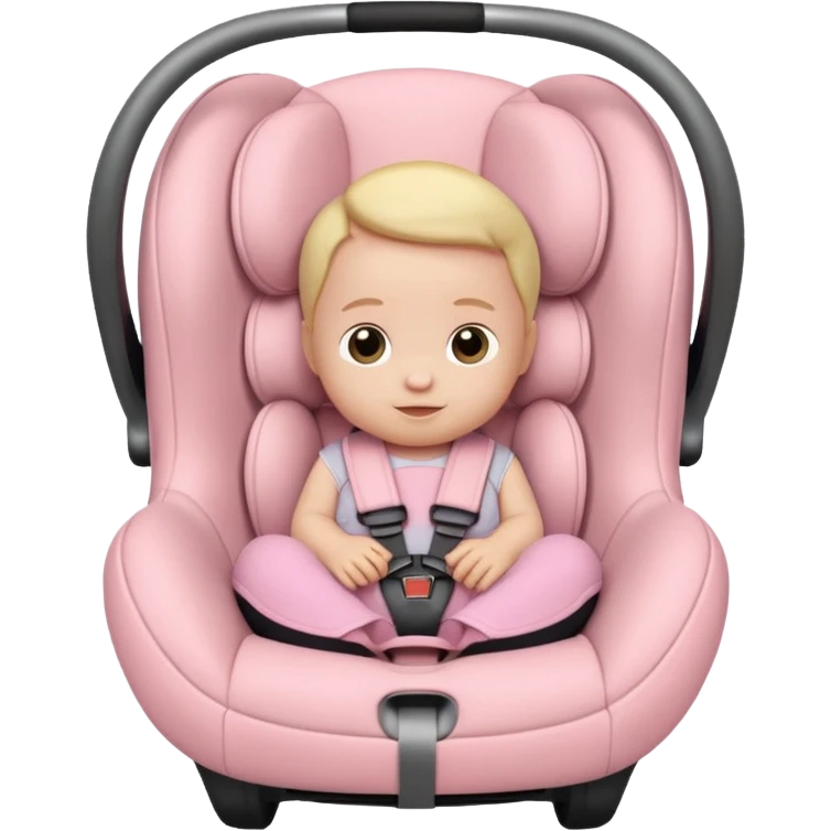 Light Pink carseat for a baby emoji