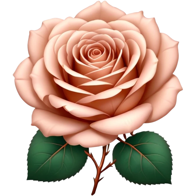 Rose gold rose emoji