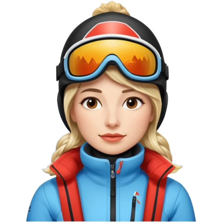 Woman Skiing , Background Matterhorn emoji