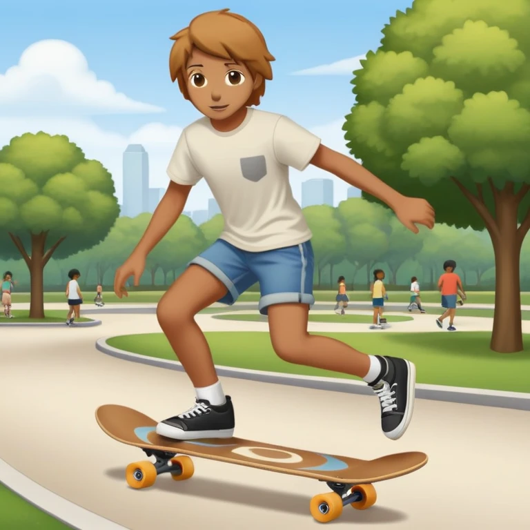 skateboarding at a park emoji