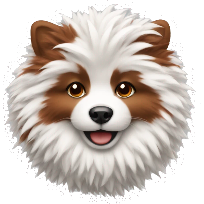 Red and white pompom emoji