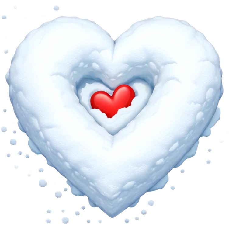 Heart snow emoji