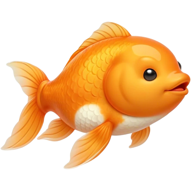Meme-Worthy Cute Sleeping Orange Goldfish Portrait Emoji, Head resting peacefully with a contented smile, showcasing a streamlined, graceful body with a luxuriously soft vibrant orange hue, eyes closed in a serene, floating nap, Simplified yet hilariously adorable features, highly detailed, glowing with a soft, drowsy light, high shine, relaxed and utterly lovable, stylized with an air of playful laziness, bright and heartwarming, soft glowing outline, capturing the essence of a comically sleepy goldfish, so meme-worthy it feels like it could instantly become the next viral sensation of adorable slumber! emoji
