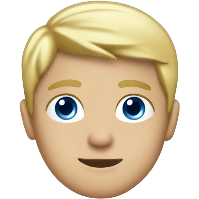 blonde boy with blue eyes in a black suit  emoji