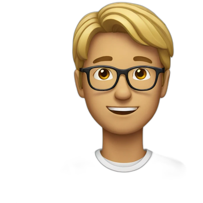 a guy with glasses emoji