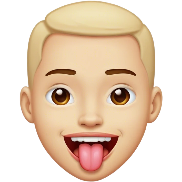 smirk with tounge out  emoji