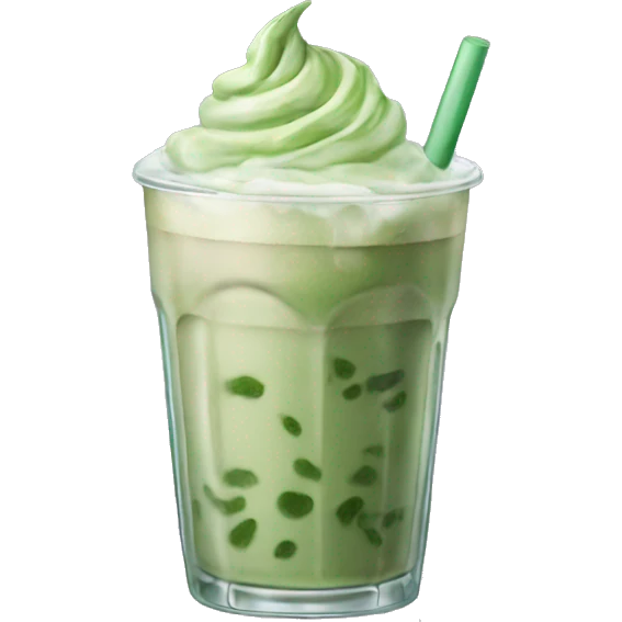 Iced matcha latte  emoji