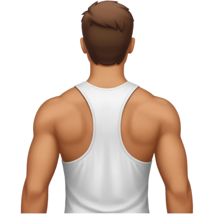 A person with a big back emoji