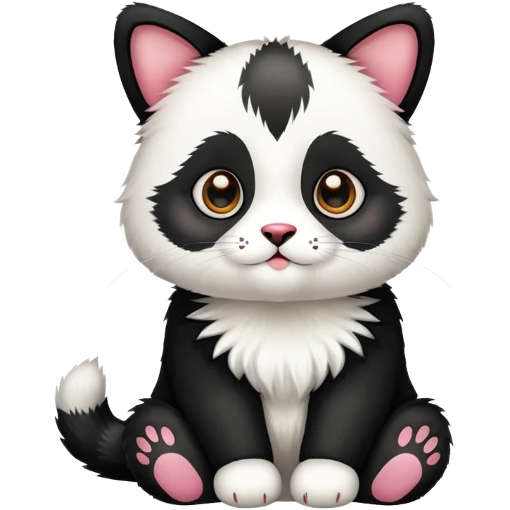 Panda with cat emoji